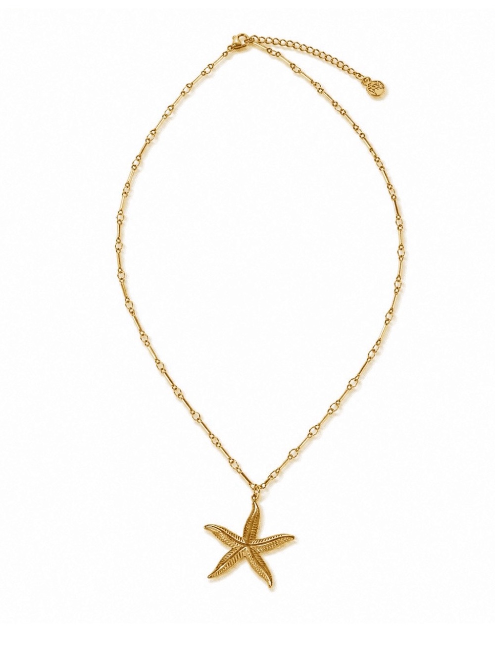Gold Starfish Charm Necklace for Women
